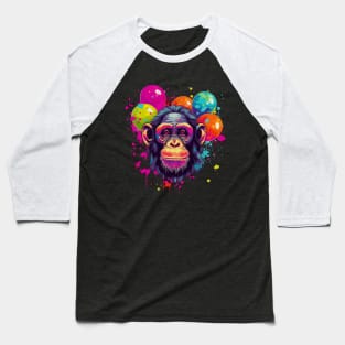 Chimpanzee Valentine Day Baseball T-Shirt